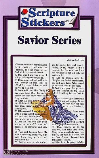 Scripture Stickers - The Savior Series