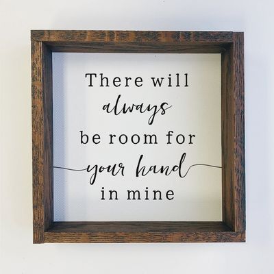 Your Hand in Mine - Farmhouse Quote For Mother