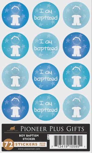 I am Baptised Stickers (Boy)