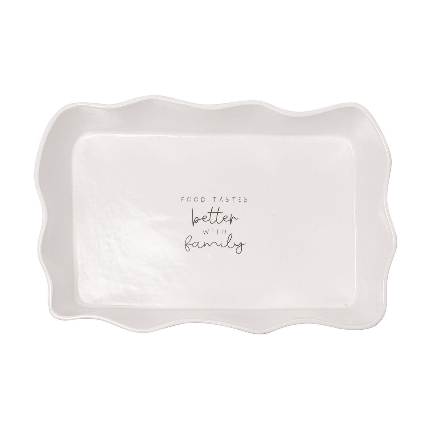 Rectangle Scolloped Serving Dish