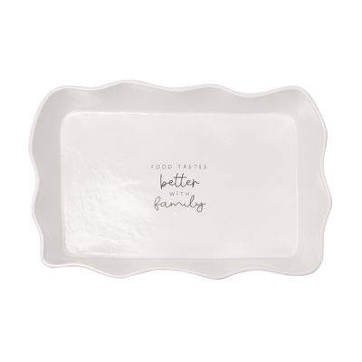 Rectangle Scolloped Serving Dish