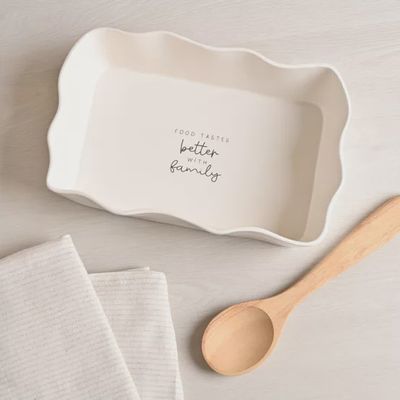 Rectangle Scolloped Serving Dish