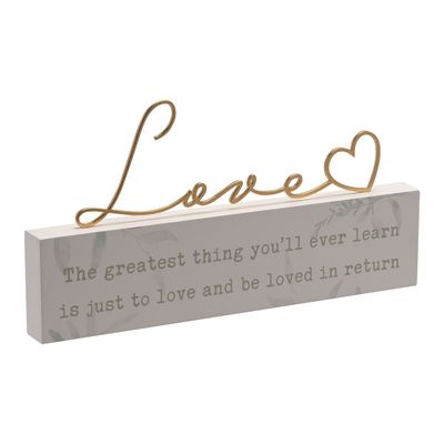 Love Story Mantel Plaque