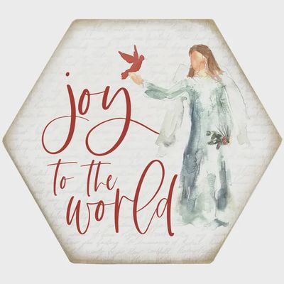 Joy To The World Angel - Honeycomb Ornaments