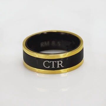 #1777 CTR Men&#39;s Designer Diplomat Ring - Stainless Steel, Ring Size: 7.5