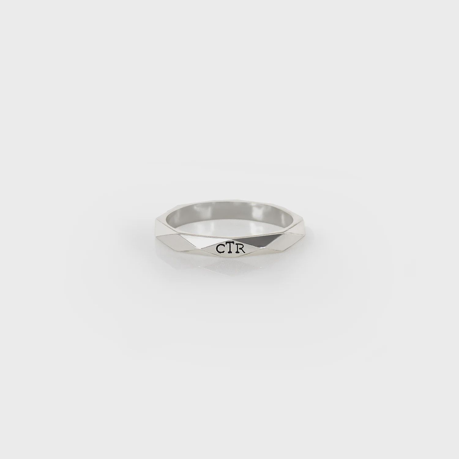 #2227 CTR Diamond Cut Ring - Stainless Steel, Ring Size: 6