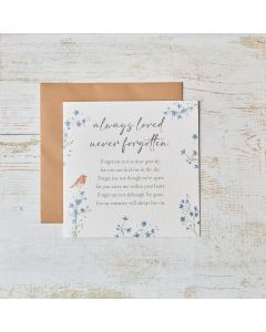 Robin Forget Me Not Card