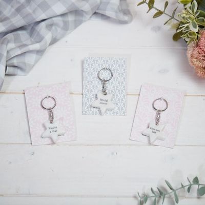 Marble Friend Star Keyring