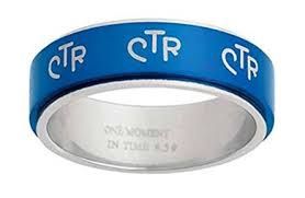 #J38C Unisex CTR Ring Cobalt Blue Spinner