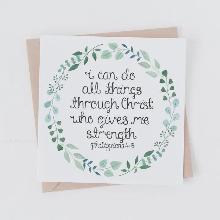 I Can Do All Things Through Christ Card