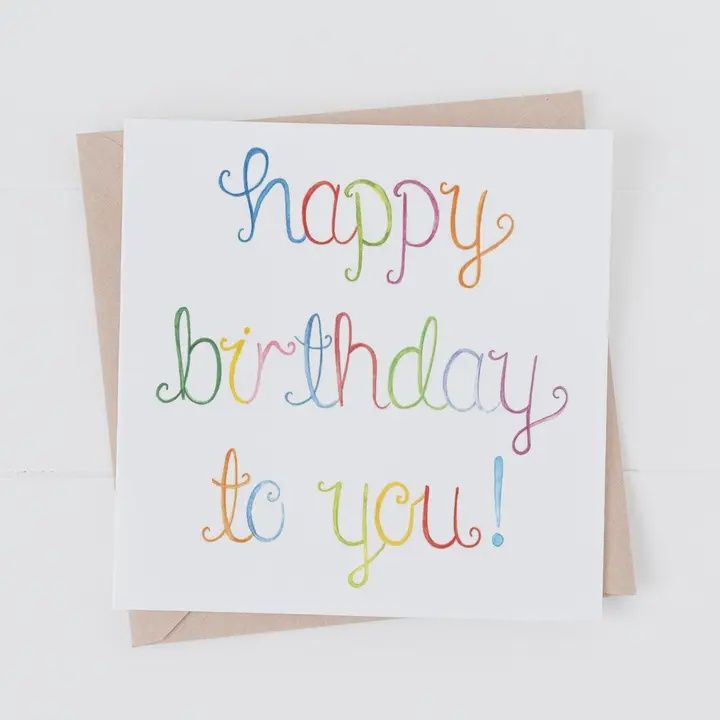 Happy Birthday to you Card