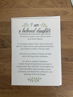 I Am A Beloved Daughter Card