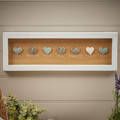 Pebble Heart Wooden Plaque