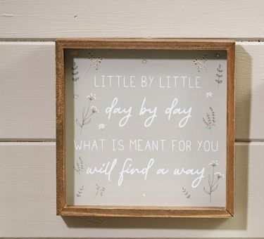 Simple Floral Wooden Plaque, Design: Grey