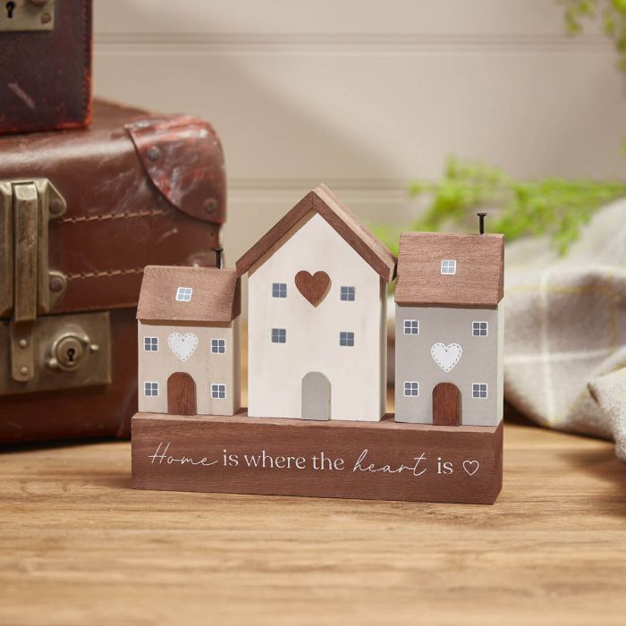 Triple Wooden House Plaque