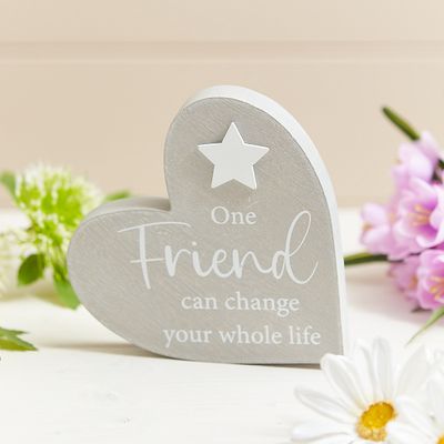 One Friend Can Change Your Whole Life Heart Plaque