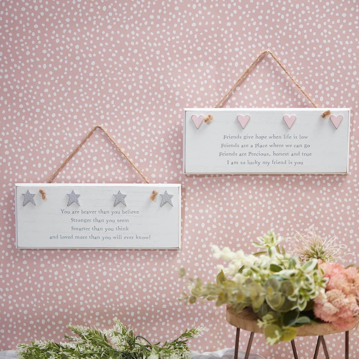 Wooden Hanging Plaque, Design: Grey Star
