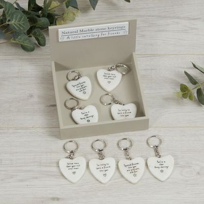 Marble Heart Keyring