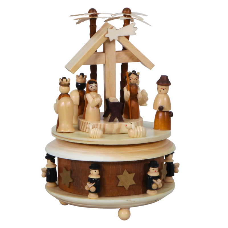 Dutch Rotating Wood Nativity 7&quot; tall