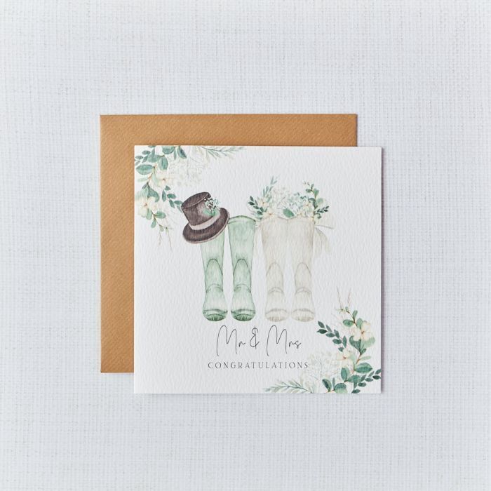 Mr &amp; Mrs - Congratulations card