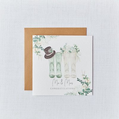 Mr &amp; Mrs - Congratulations card