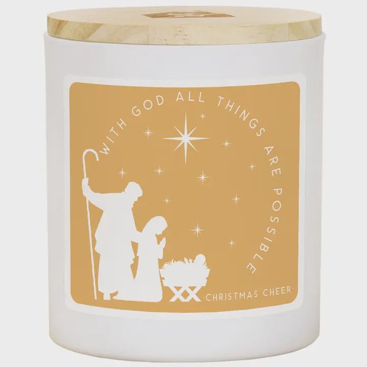 With God Nativity Candle