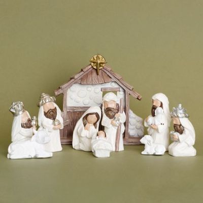 Minimalistic Cream Nativity (10 Piece)