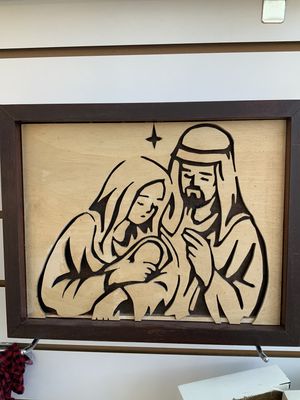 Handmade Scroll Saw Nativity Light/Dark Mix by Andrew Baldwin
