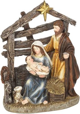 1 Piece Holy Family in Creche - 6.25&quot;