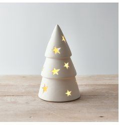 Ceramic Star cut out Christmas Tree, Size: Small