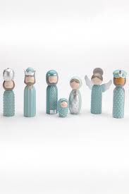 Peg Doll Nativity - Ice Blue