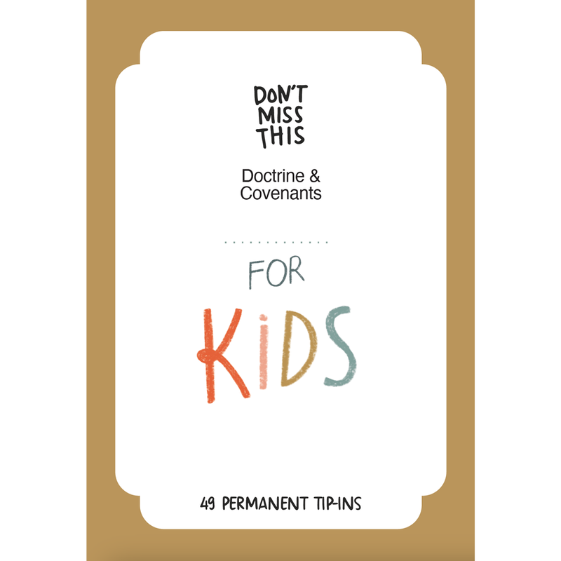 Don&#39;t Miss This Doctrine and Covenants Tip-In Set for Kids