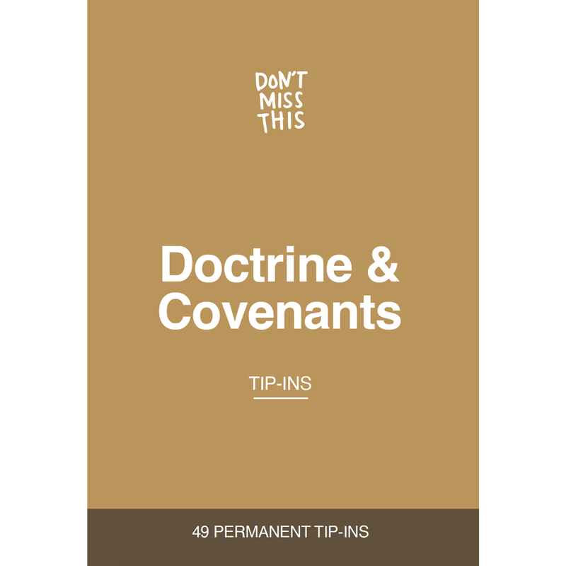 Don&#39;t Miss This Doctrine and Covenants Tip-In Set