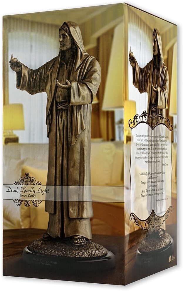 Lead Kindly Light 12&quot; Cold Cast Bronze Resin Statue