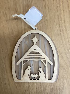 Nativity Snowglobe Christmas Ornament