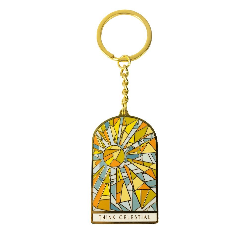 Think Celestial Enamel Keychain