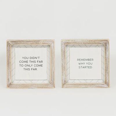 Remember Why Reversible Wooden Sign