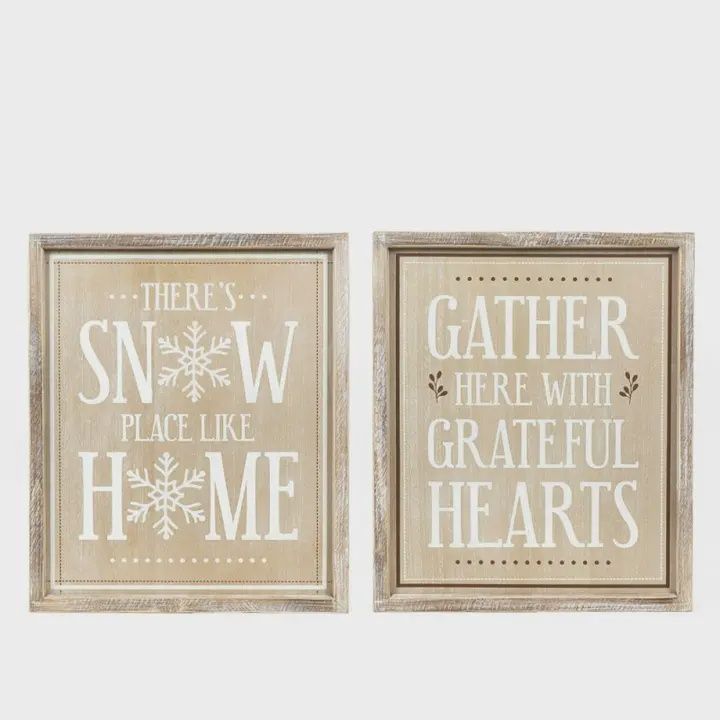 There&#39;s Snow Place Like Home Reversible Wooden Sign