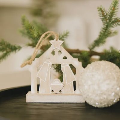 Wooden Nativity Ornament