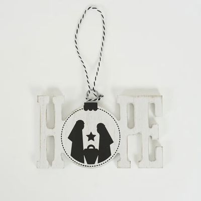 Hope Wooden Hanging Ornament