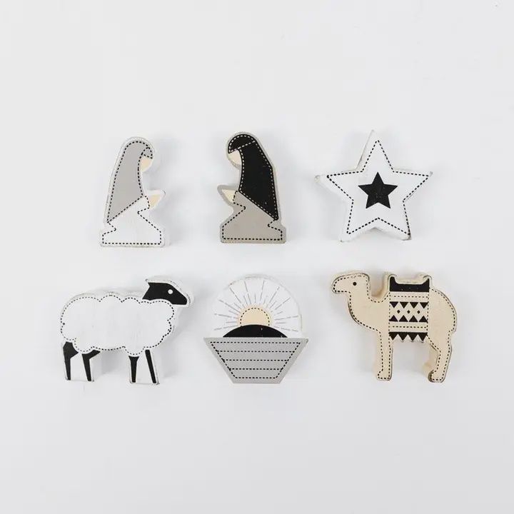 6 Piece Wooden Nativity