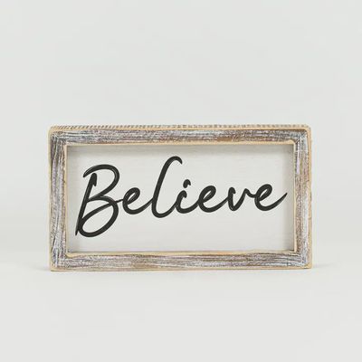 Believe/Be Kind Reversible Wooden Sign