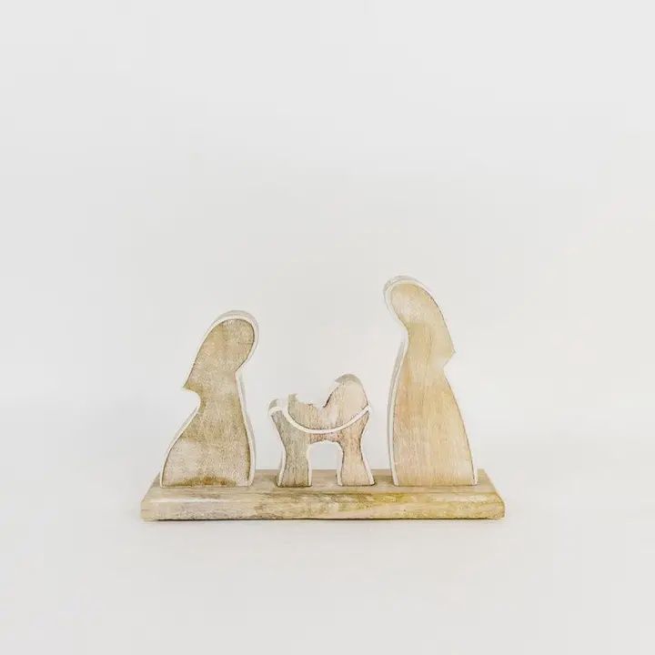 Natural Wooden Nativity