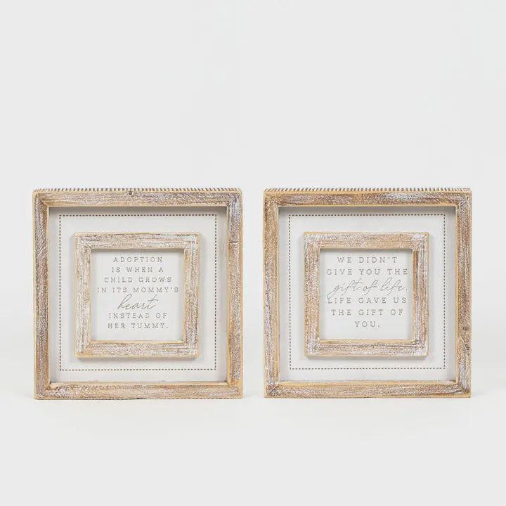 Adoption Reversible Wooden Sign