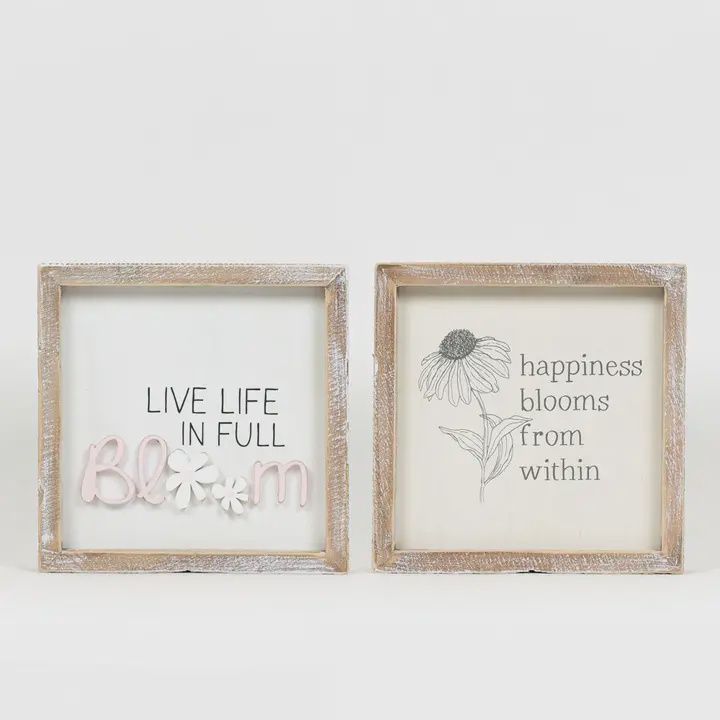 Live Life in Full Reversible Wooden Sign