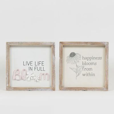 Live Life in Full Reversible Wooden Sign