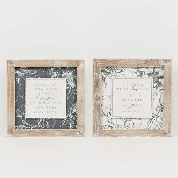 Say I Love You Reversible Wooden Sign