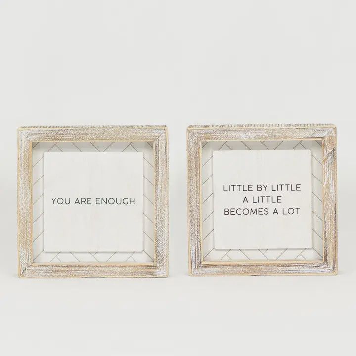 You Are Enough Reversible Wooden Sign