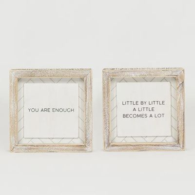 You Are Enough Reversible Wooden Sign