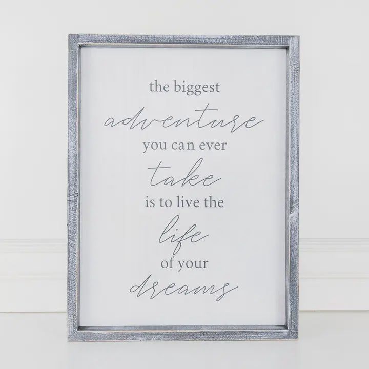 The Biggest Adventures Wooden Sign